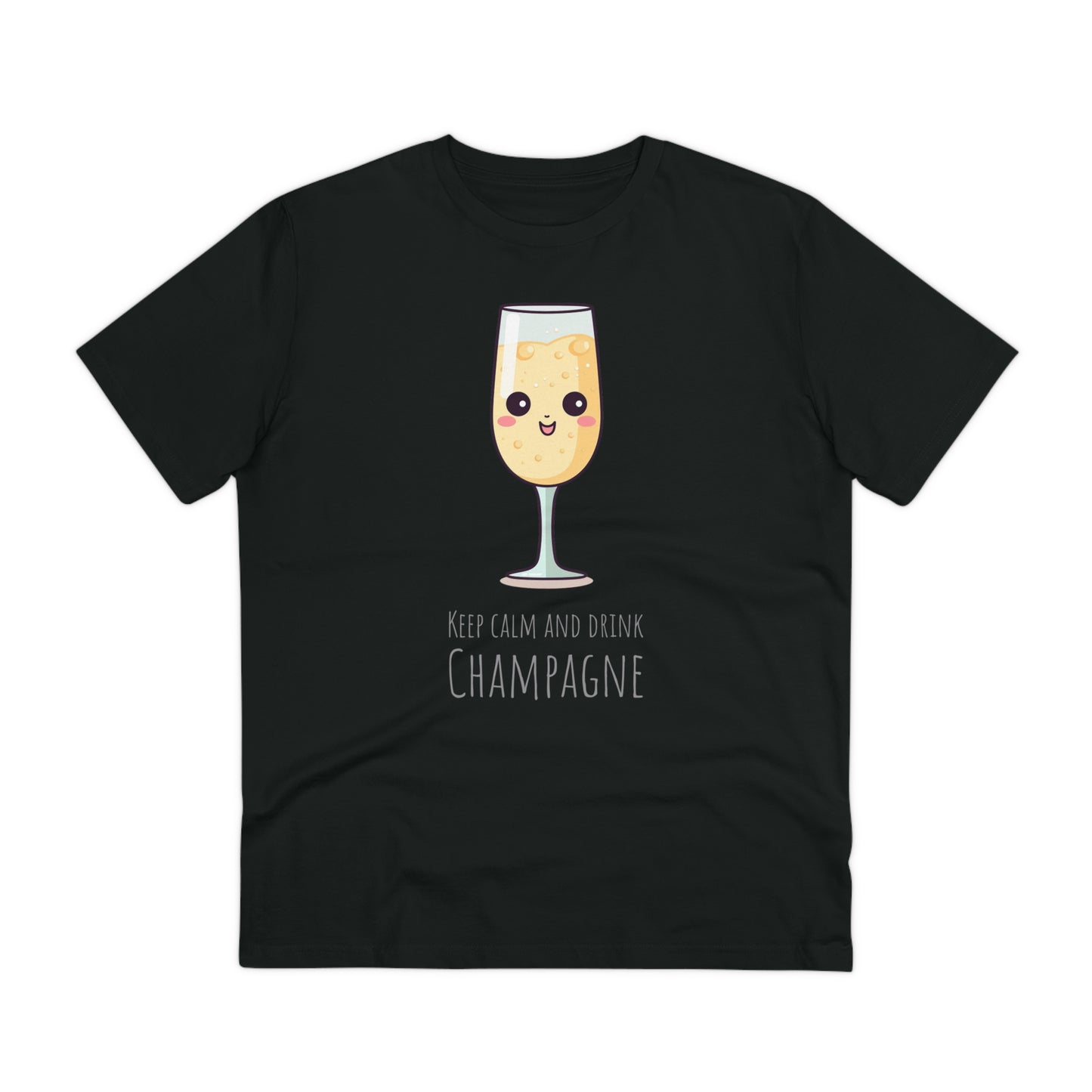 Keep Calm and Drink Champagne T-Shirt - Eco-Friendly Design