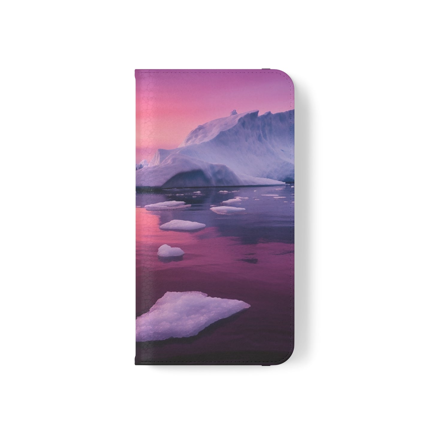 Pinky Arctic Landscape at Sunset Flip Phone Case - Capture the Serenity of Nature on Your Device