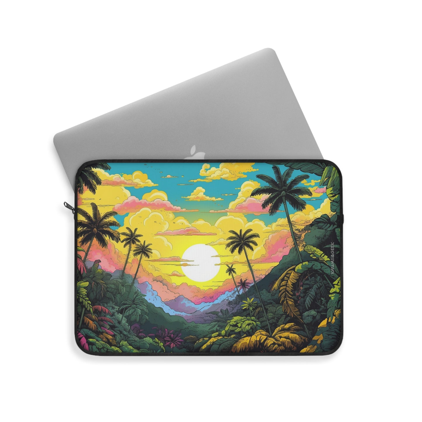 Sunny Tropical Valley Laptop Sleeve - Embrace Nature's Beauty While Protecting Your Device