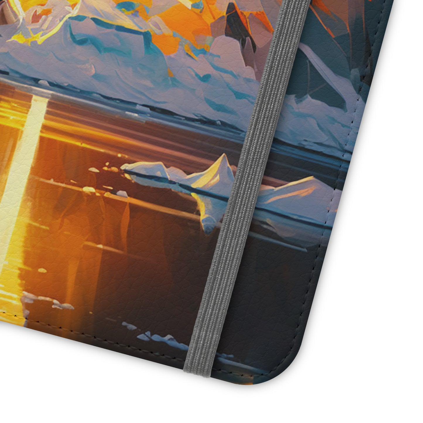 Arctic Landscape and Iceberg at Sunset Flip Phone Case - Capture the Serenity of Nature on Your Device