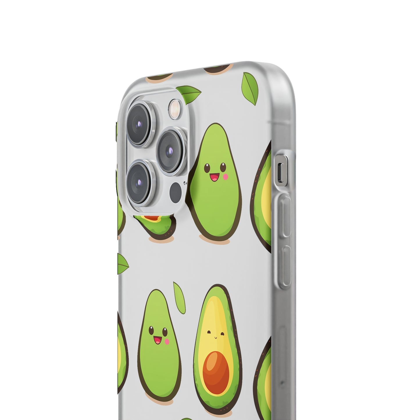 Cute Avocado Transparent Flexi Case: Perfect Blend of Style & Function