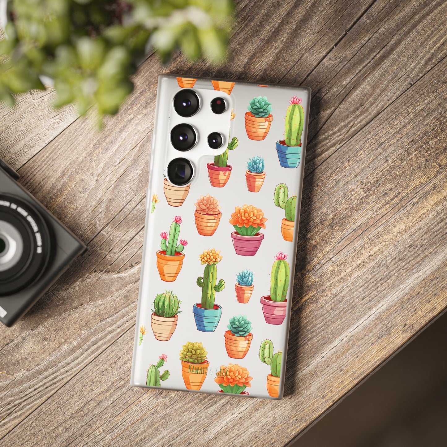 Charming Cactus Flexi and semi Transparent Phone Case