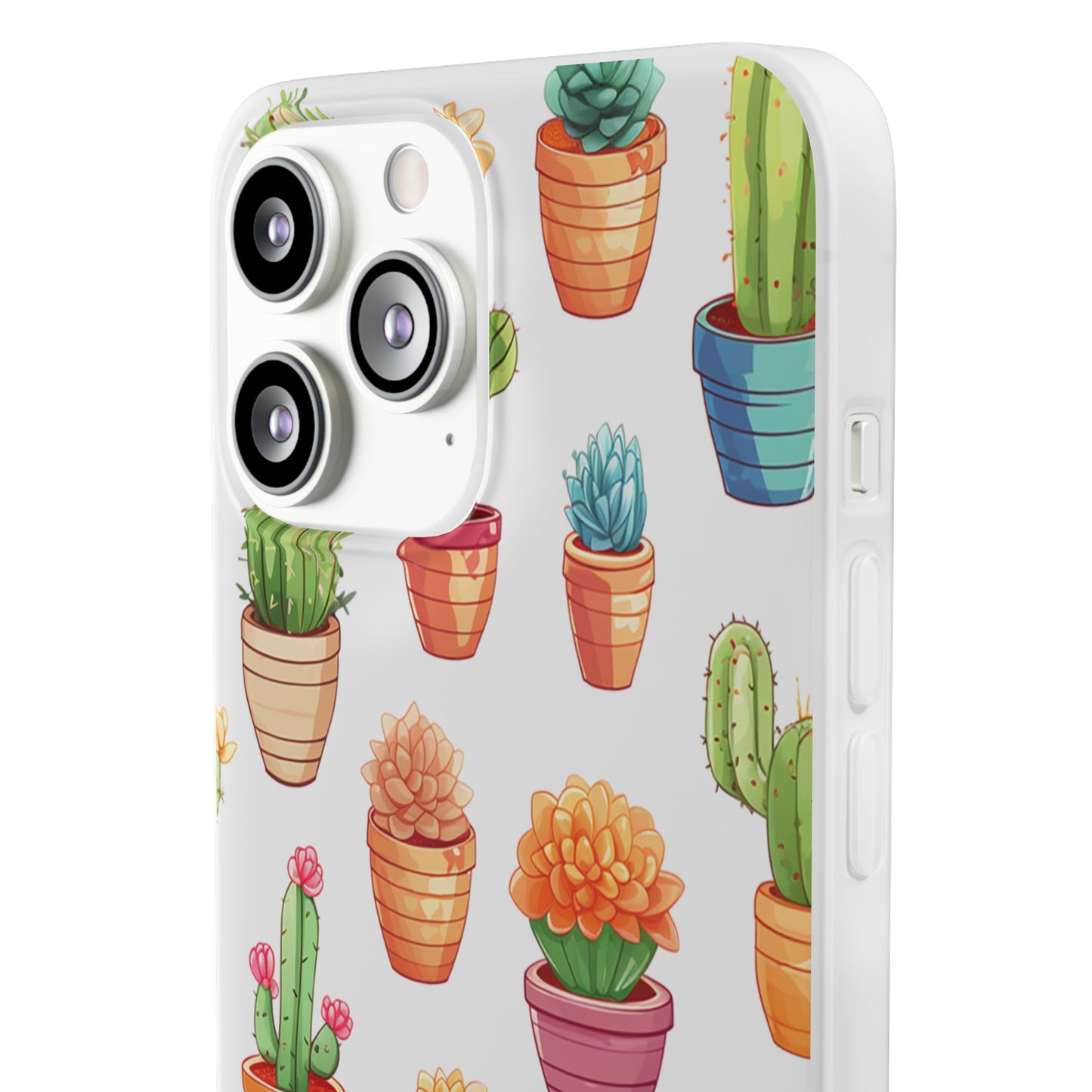 Charming Cactus Flexi and semi Transparent Phone Case