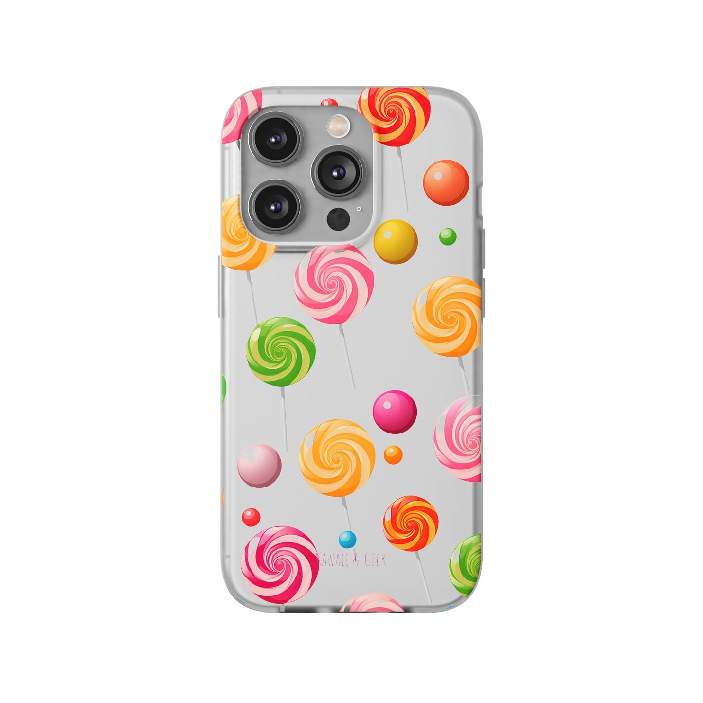 Vibrant Lollypop Array - Flexi Transparent Phone Case