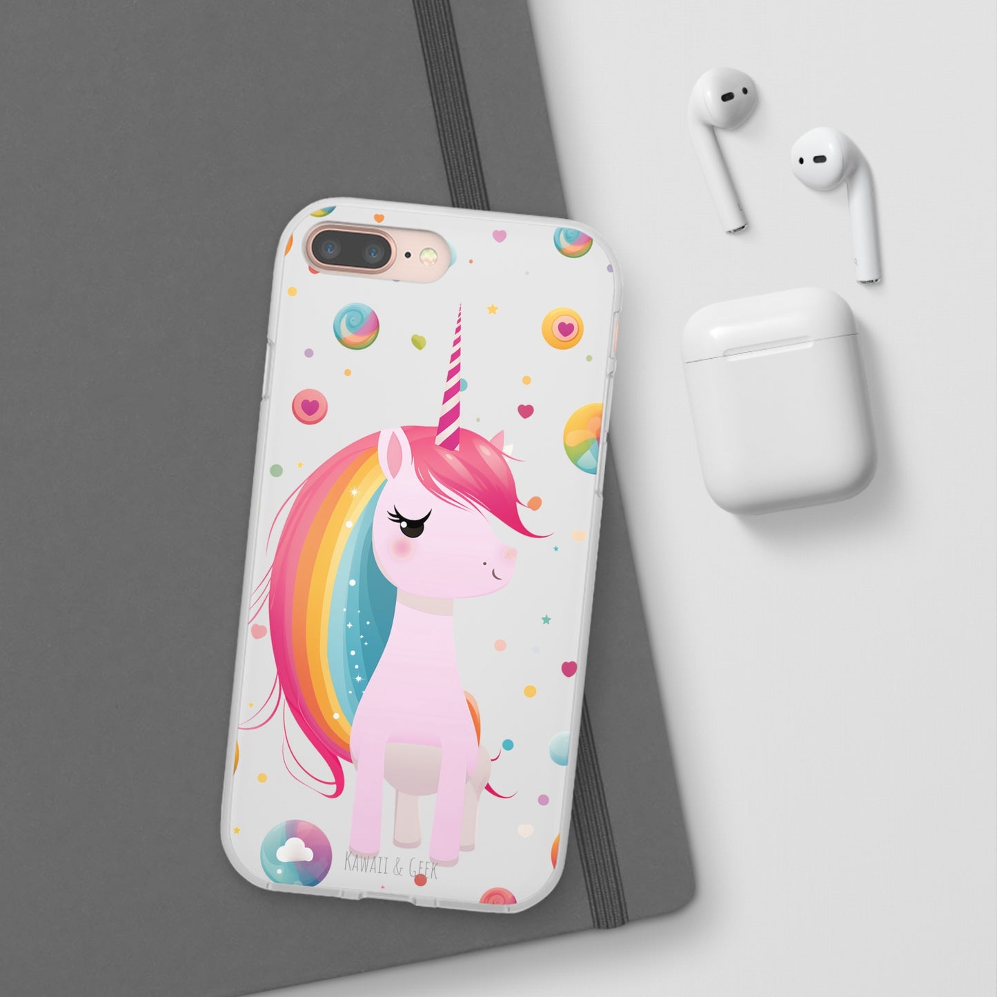 Kawaii Unicorn Flexi Transparent Phone Case