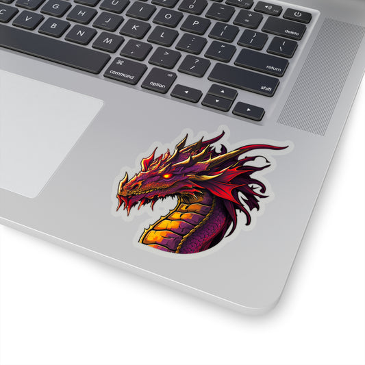 Mighty Red Dragon Sticker - Add Some Mythical and Powerful Style to Your Tech