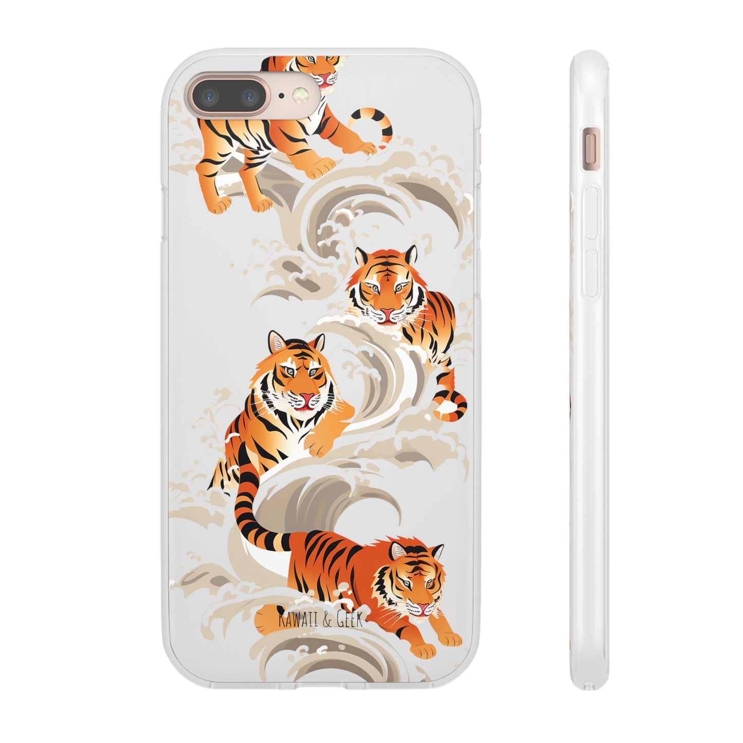 Elegant Chinese Ink Tiger Flexi Phone Case