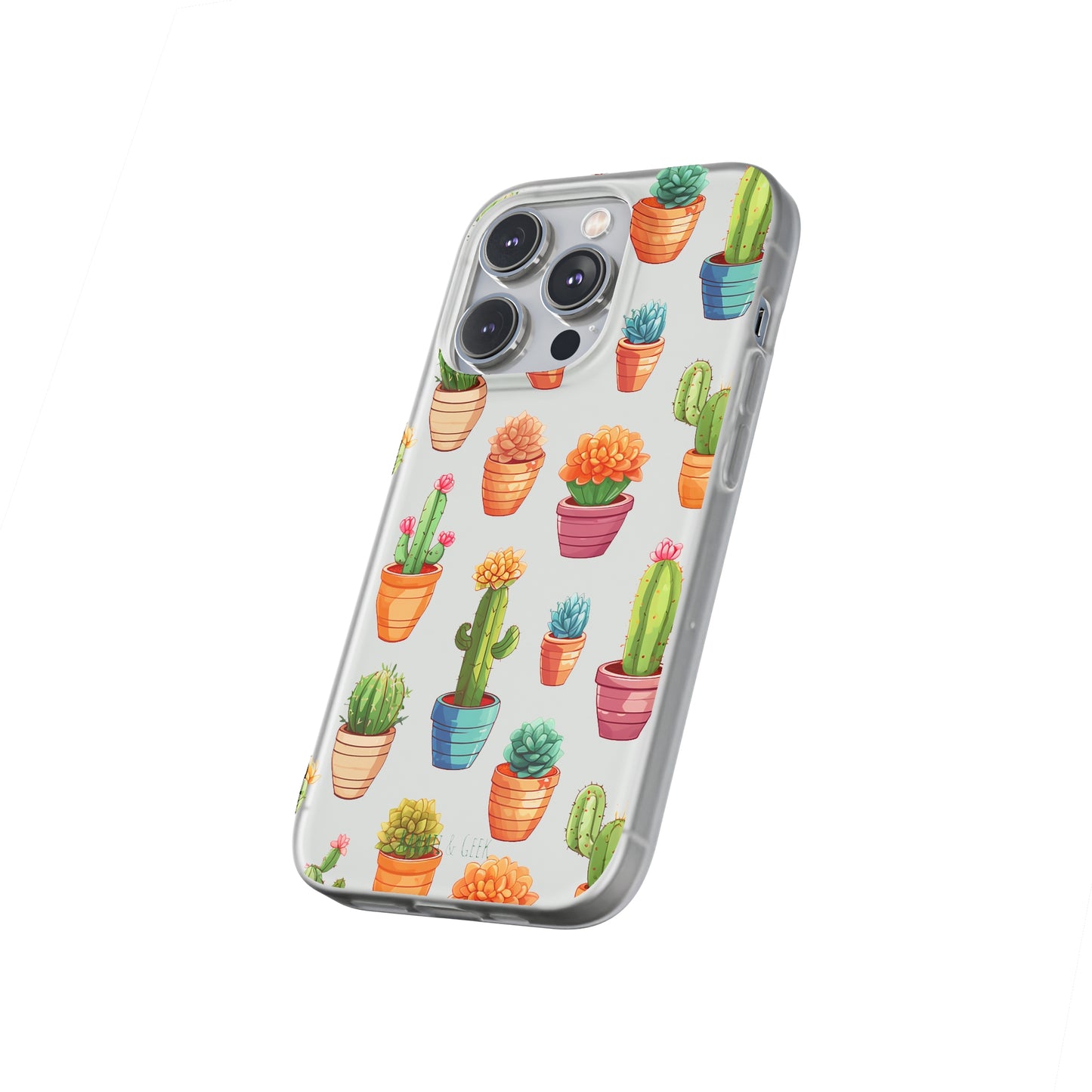 Charming Cactus Flexi and semi Transparent Phone Case