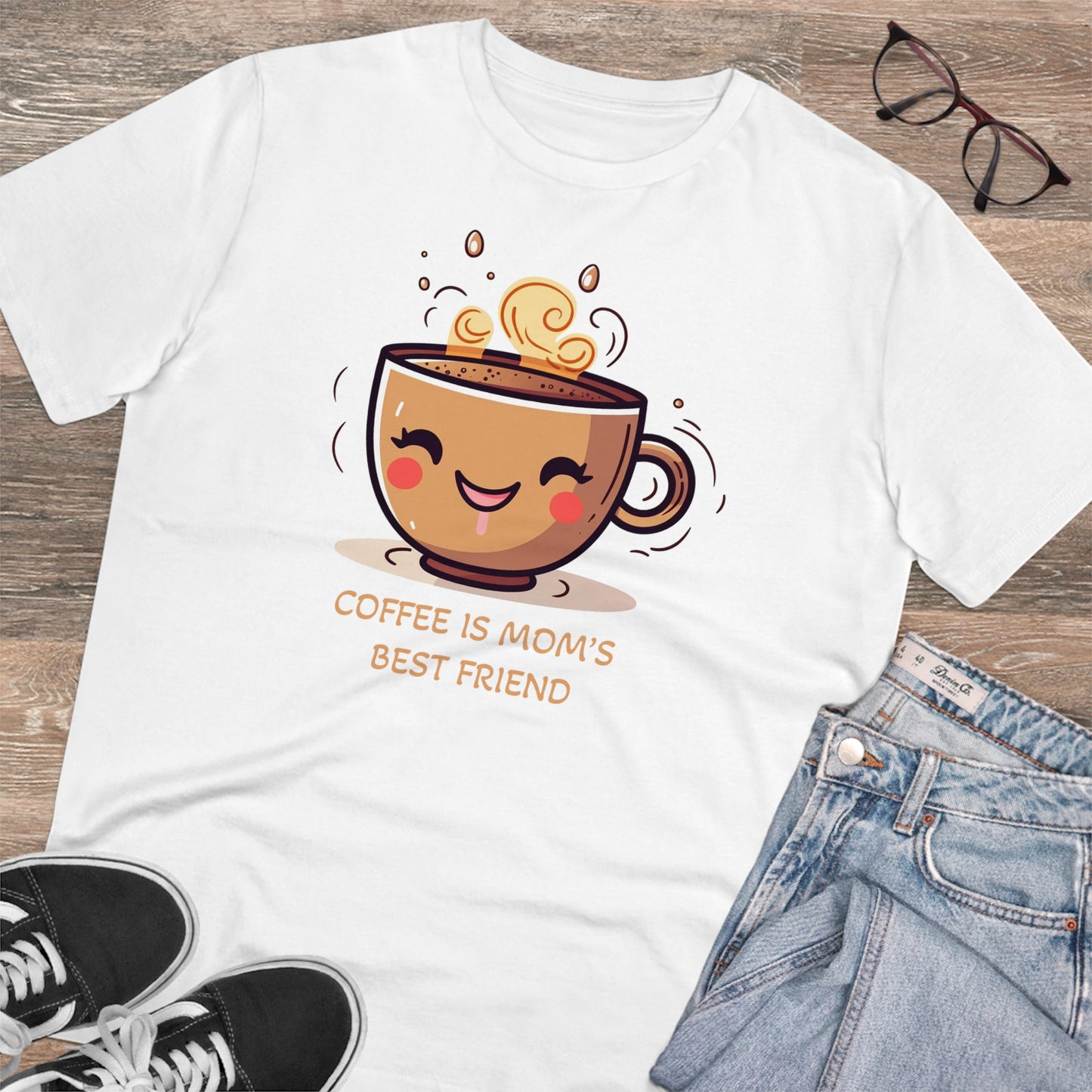 Coffee is Mom's Best Friend - Unisex Eco-Friendly T-Shirt - Celebrate Mother's day in Style and Sustainability