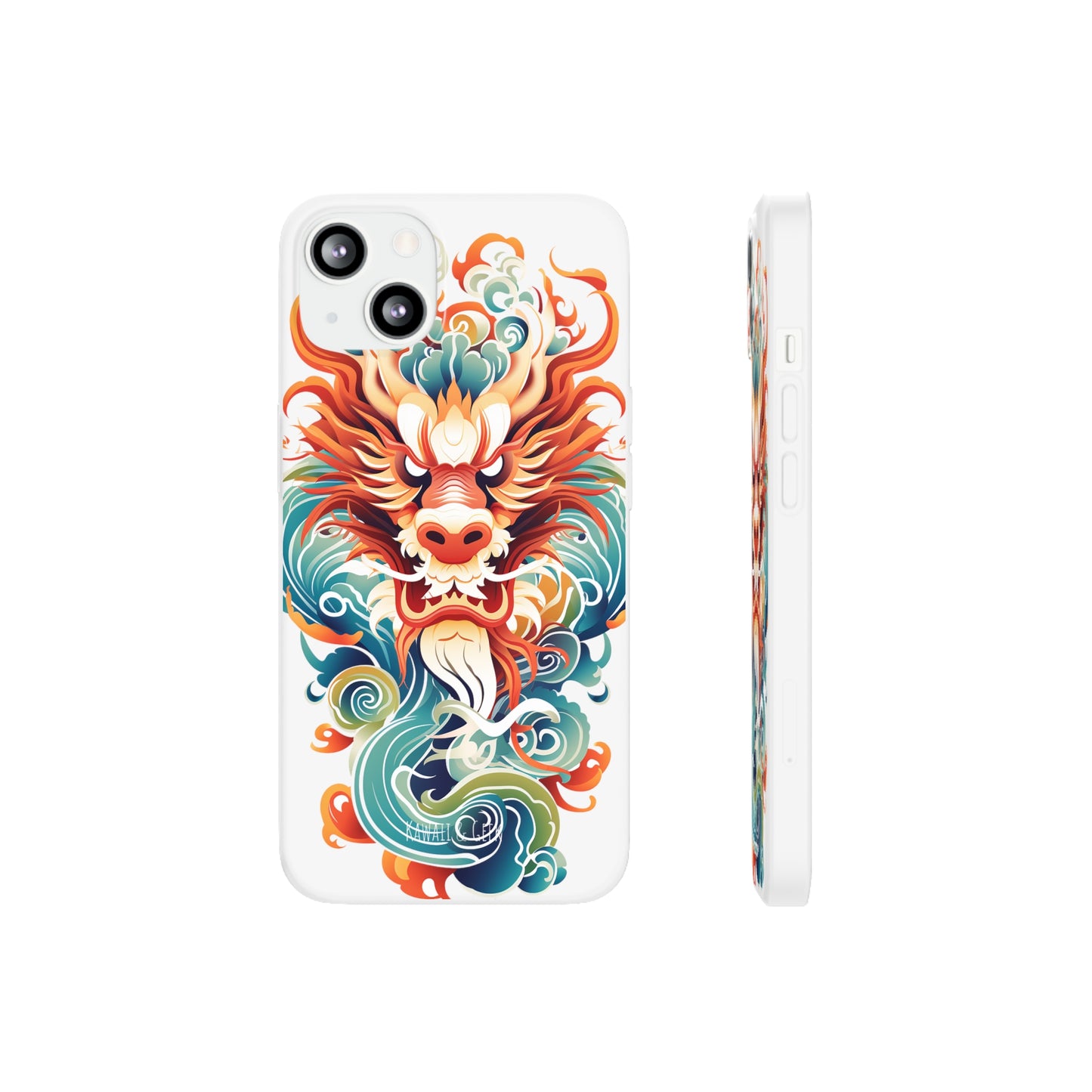 Chinese Ink Dragon Flexi Transparent Phone Case