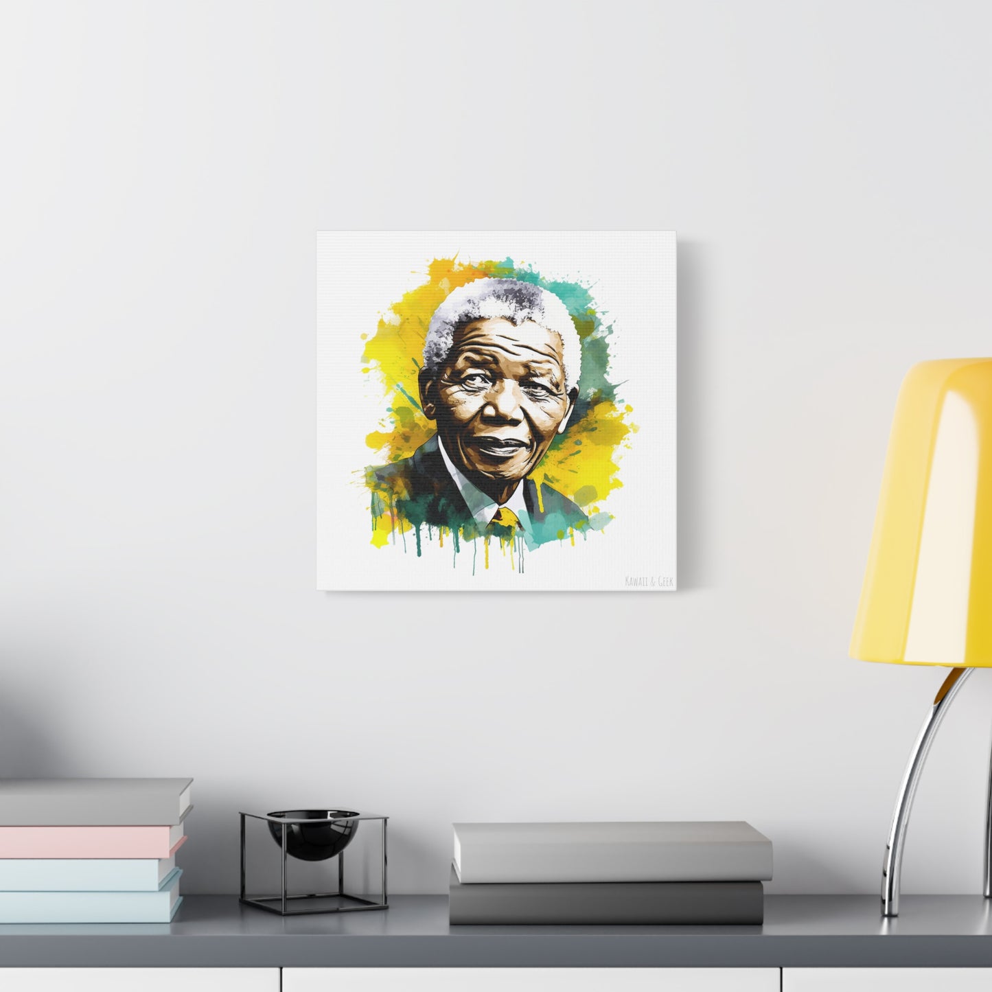 Nelson Mandela Canvas - Inspiring Leadership in Vivid Hues