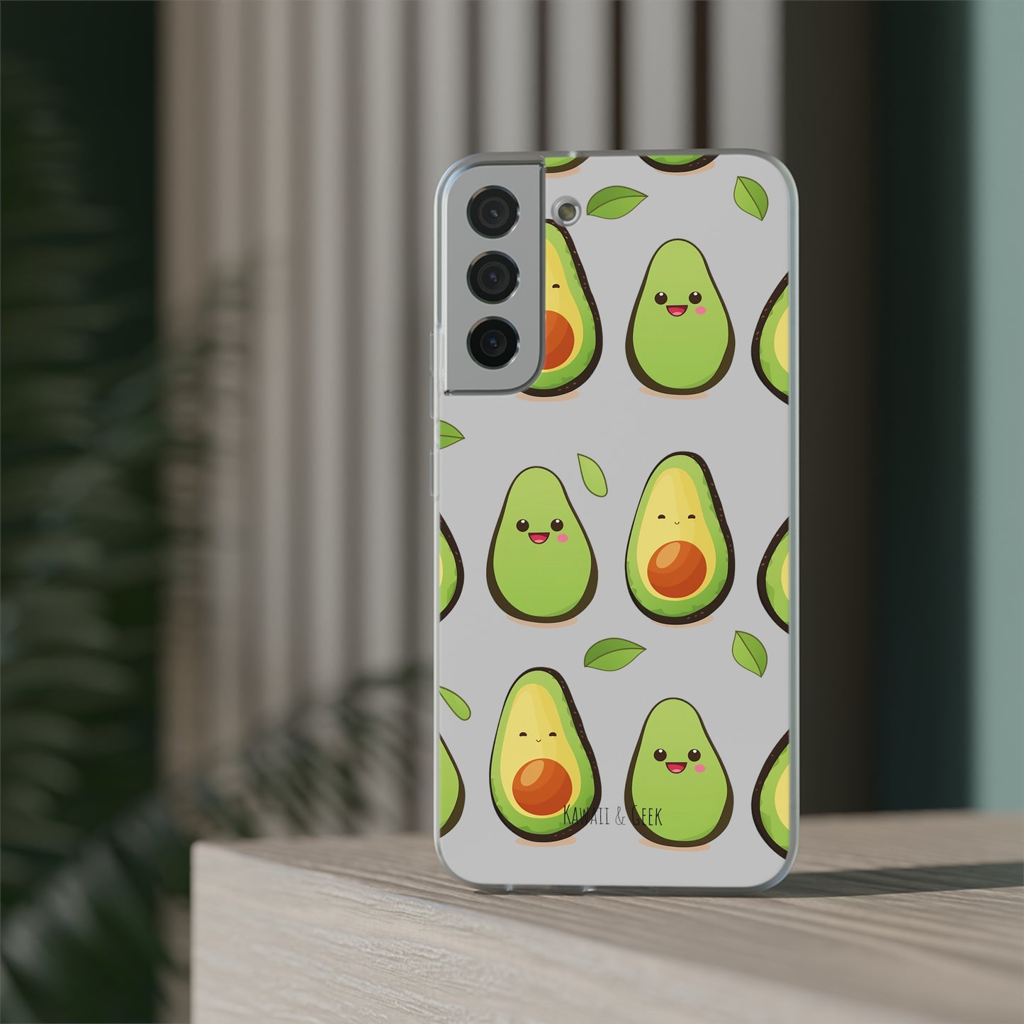 Cute Avocado Transparent Flexi Case: Perfect Blend of Style & Function