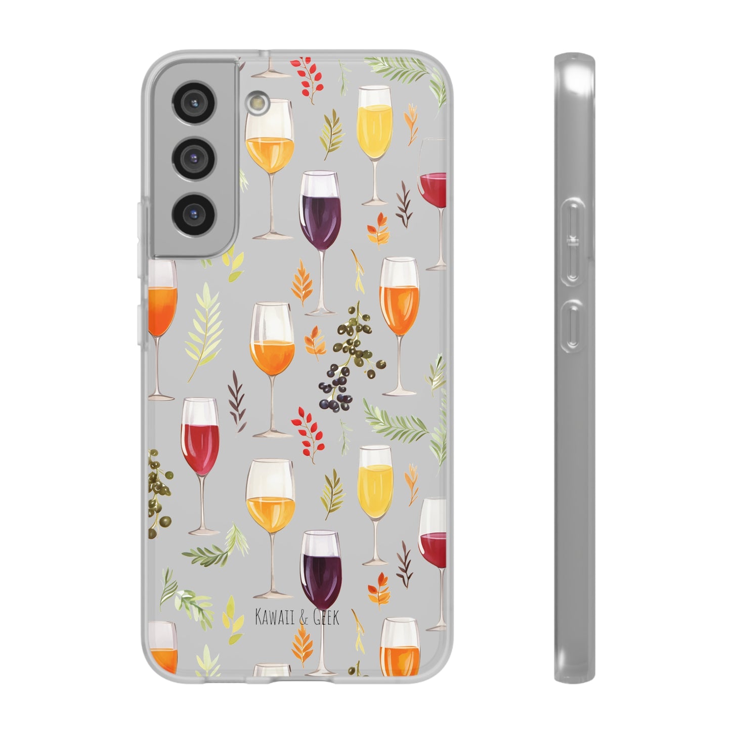 Elegant Wine Glasses Transparent Flexi Phone Case