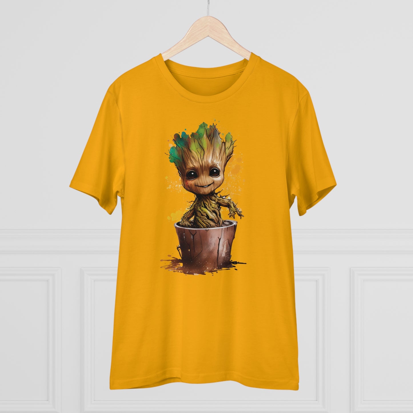 Eco-Friendly Baby Groot Watercolor Style Unisex T-Shirt - Add Some Fun and Sustainable Style to Your Wardrobe