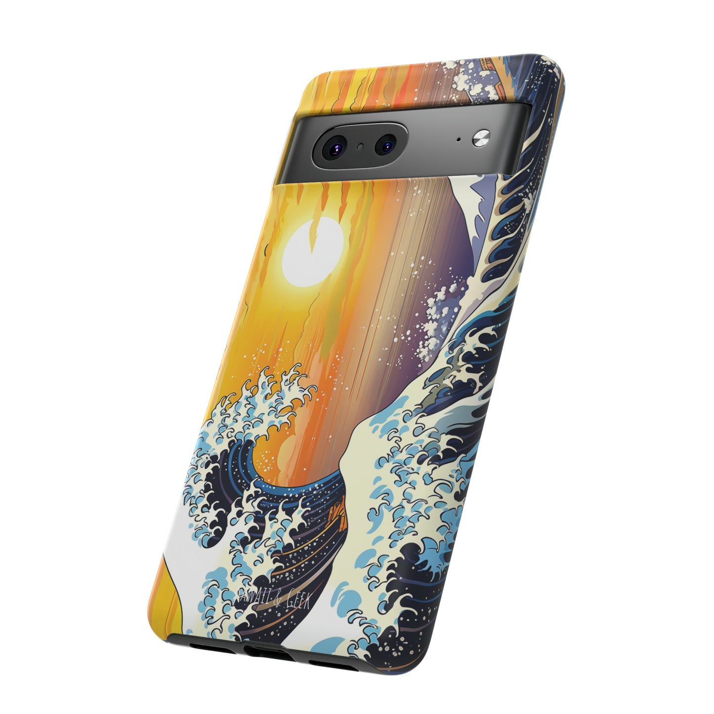 Sunset Big Wave tough Phone Case - Embrace the Majestic Hokusai Style in Your Hands