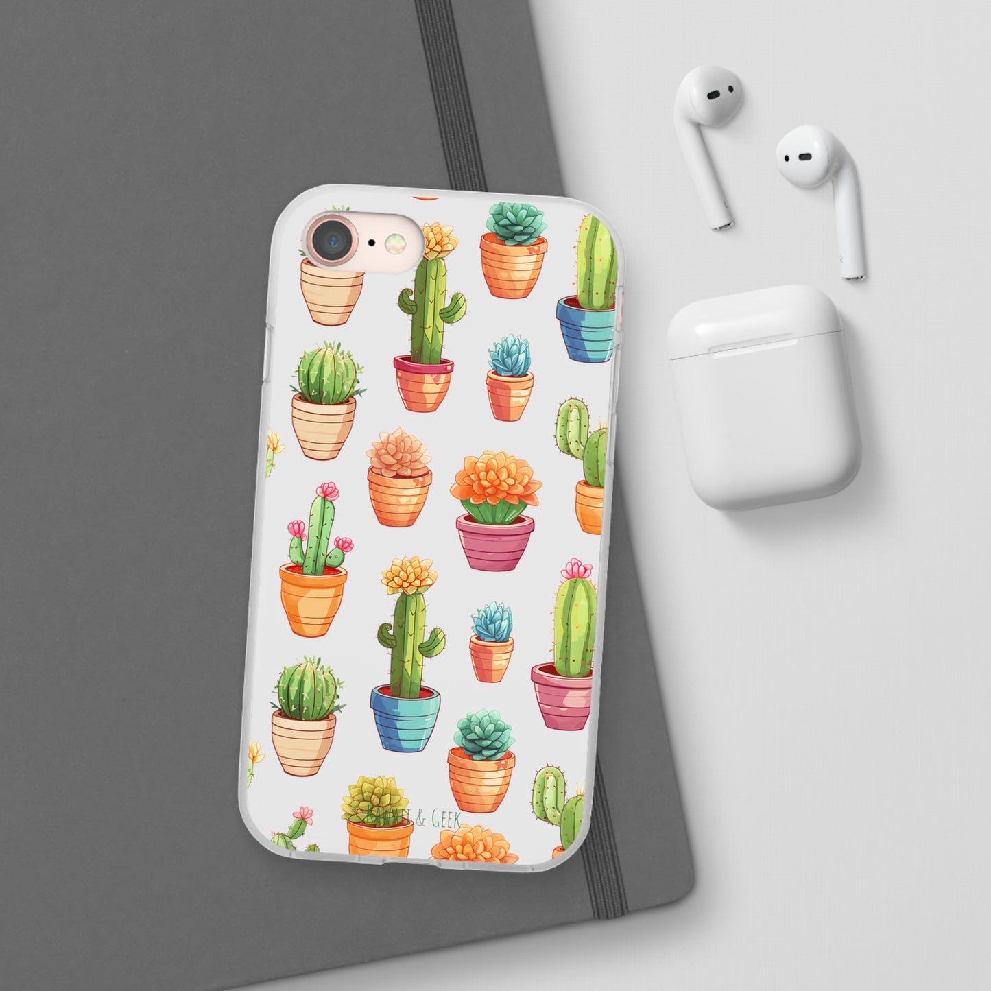 Charming Cactus Flexi and semi Transparent Phone Case