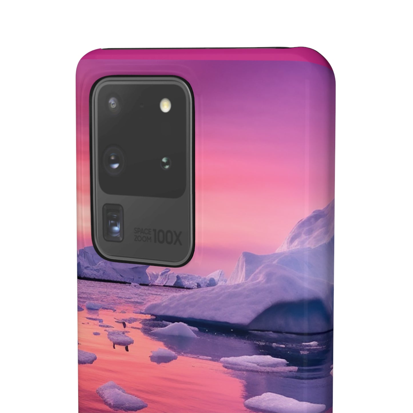 Pinky Arctic Landscape at Sunset Phone Case - Capture the Serenity of Nature on Your Device