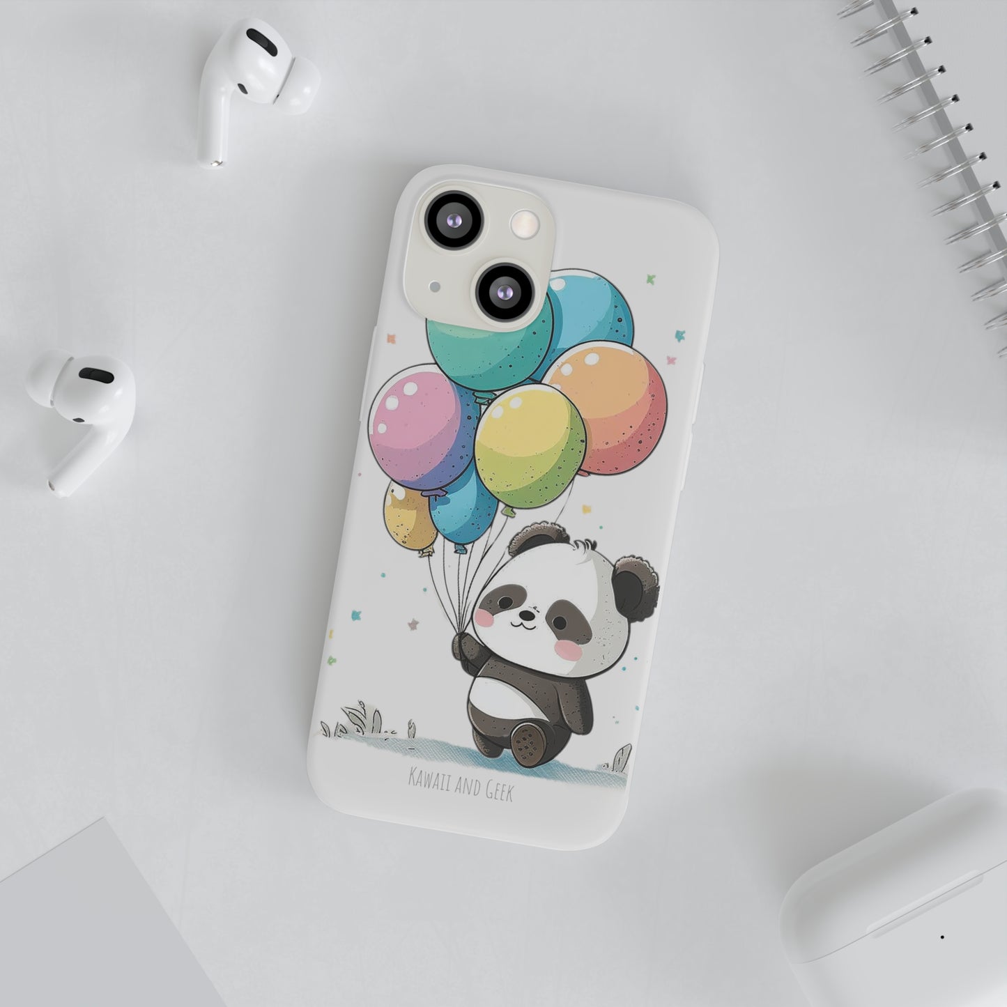 Cute Panda with Balloons flexi Smartphone Case - Add Some Adorable and Protective Style to Your Device