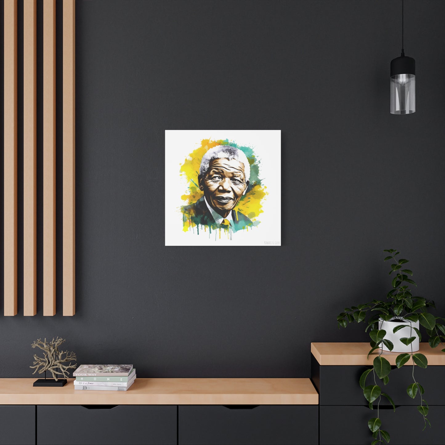 Nelson Mandela Canvas - Inspiring Leadership in Vivid Hues