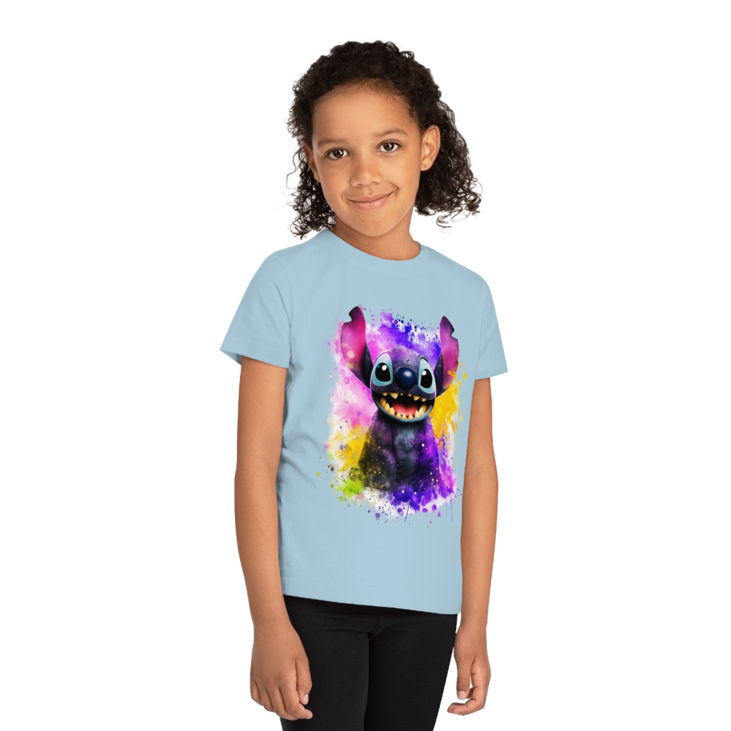 Watercolor Stitch Kids Eco-Friendly T-Shirt - Fun and Sustainable Fashion for Little Ones