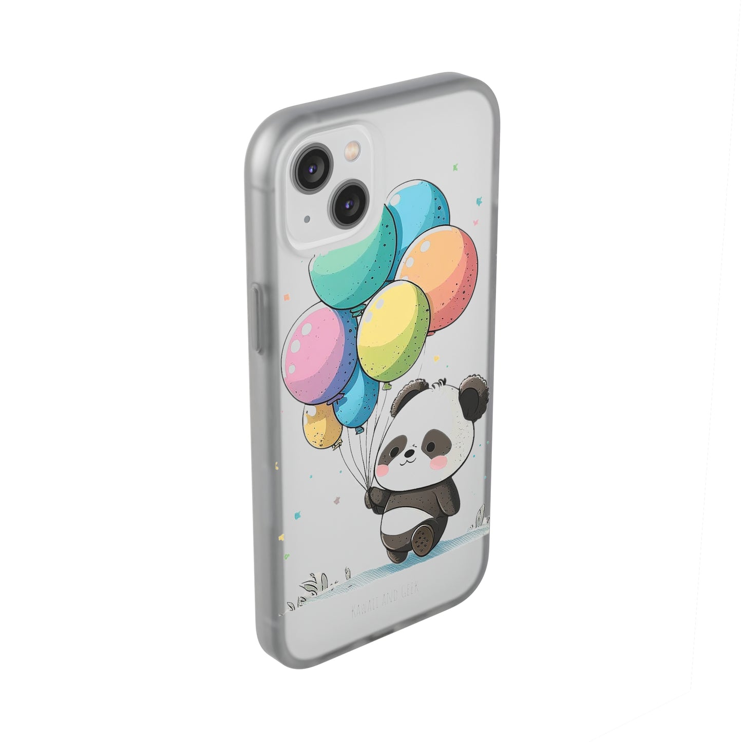 Cute Panda with Balloons flexi Smartphone Case - Add Some Adorable and Protective Style to Your Device