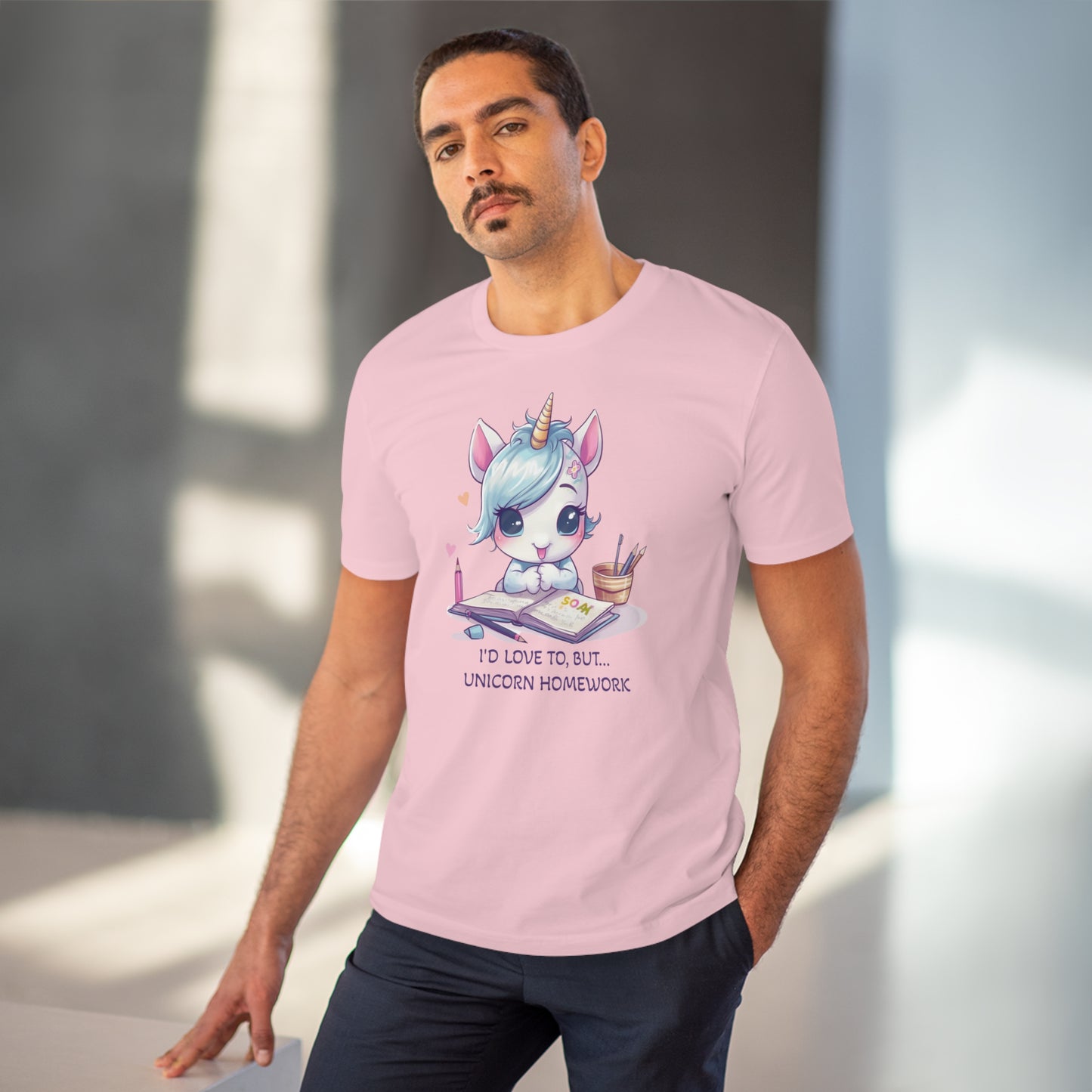 Cute Unicorn Homework T-Shirt - Unisex and Eco-Friendly Statement Tee