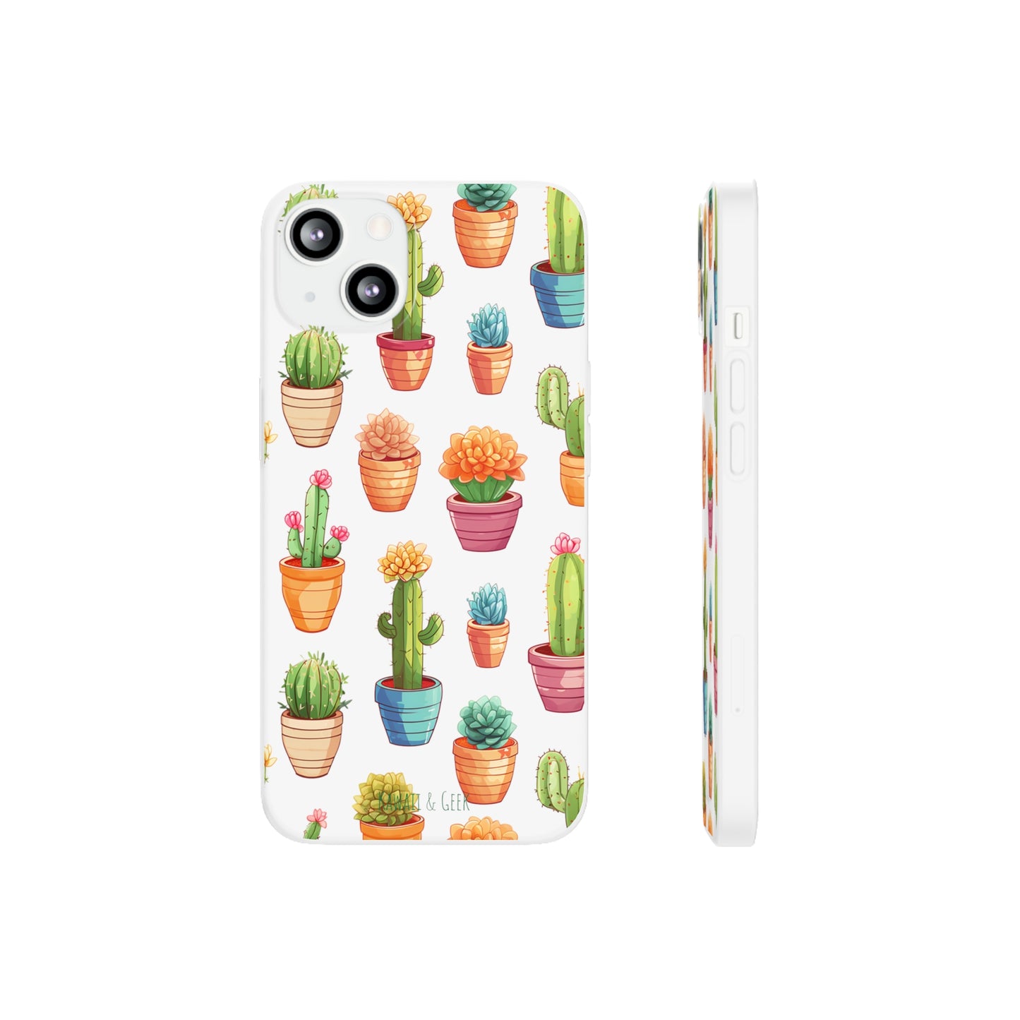 Charming Cactus Flexi and semi Transparent Phone Case