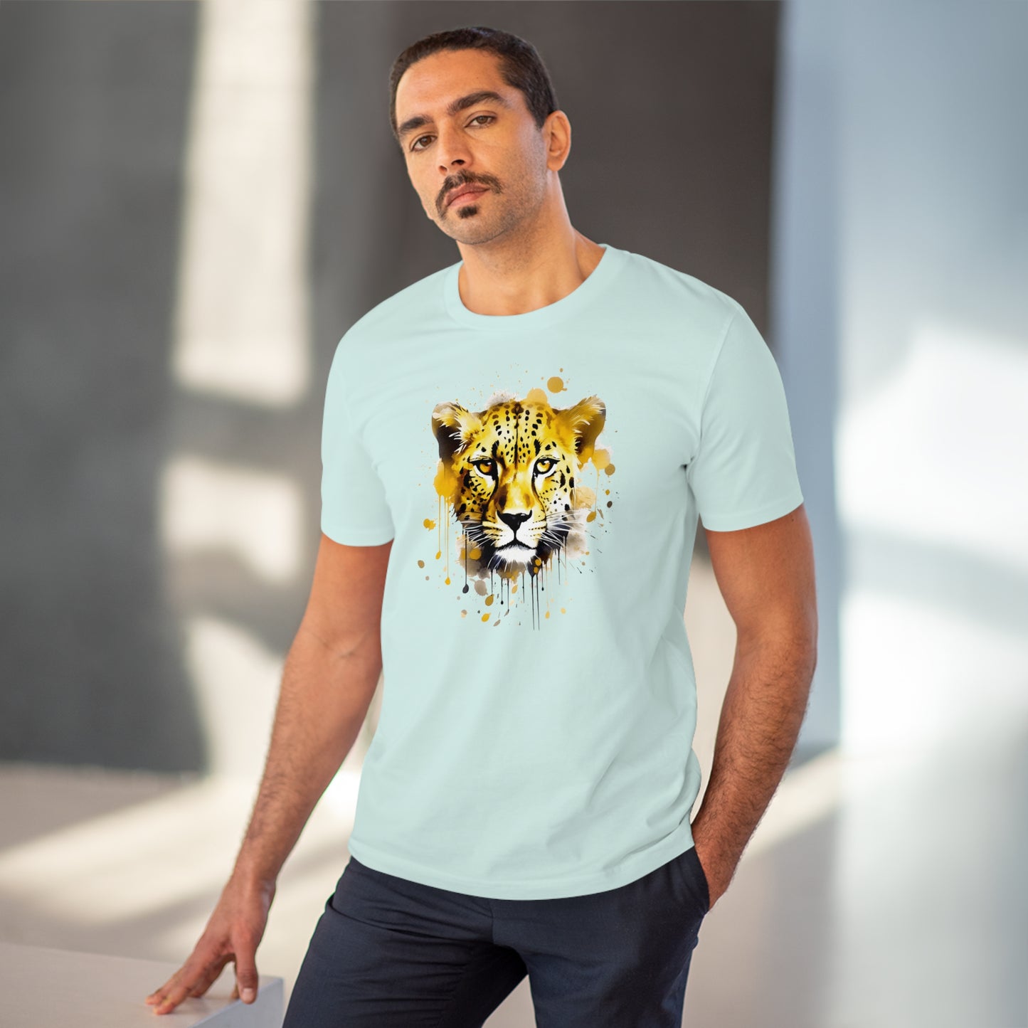 Cheetah T-Shirt in Watercolor Style - Unisex and Eco-Friendly - Embrace Wildlife with Style and Sustainability