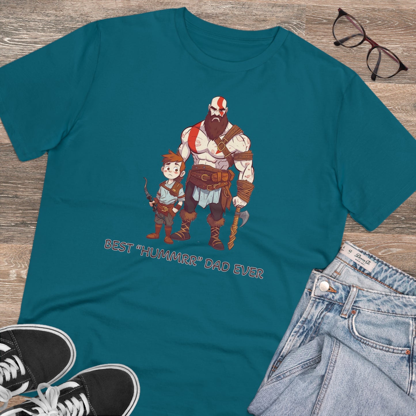 Kratos - God of War T-Shirt - BEST Hummrr Dad Ever - Celebrate Father's Day with Playful Style