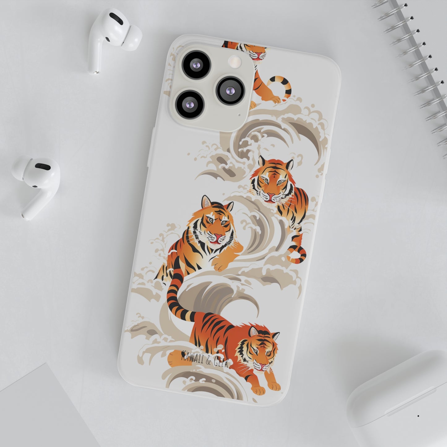 Elegant Chinese Ink Tiger Flexi Phone Case