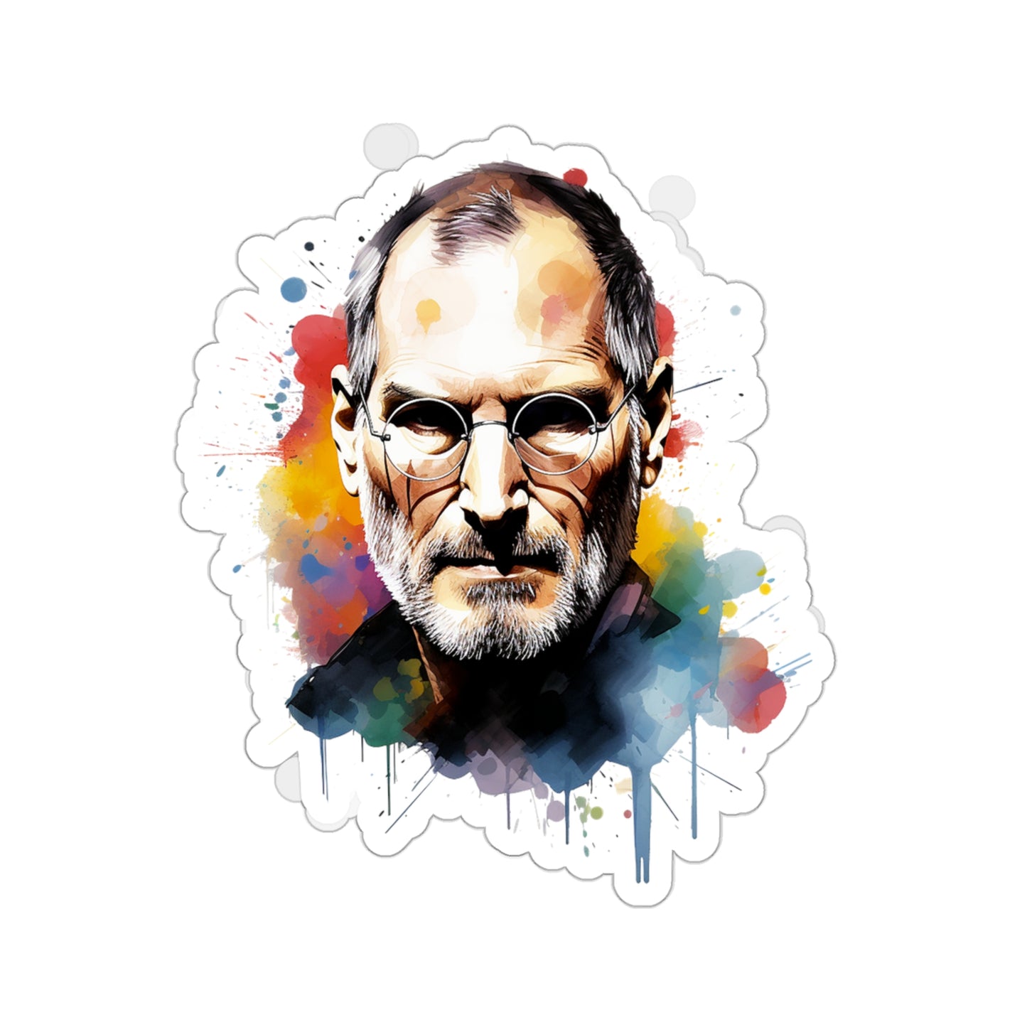 Steve Jobs Watercolor Legacy Sticker