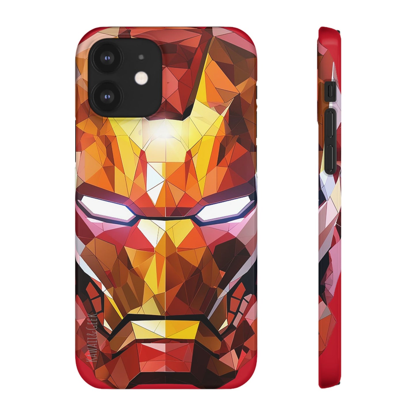 Phone Case - Iron Man helmet polygonal style