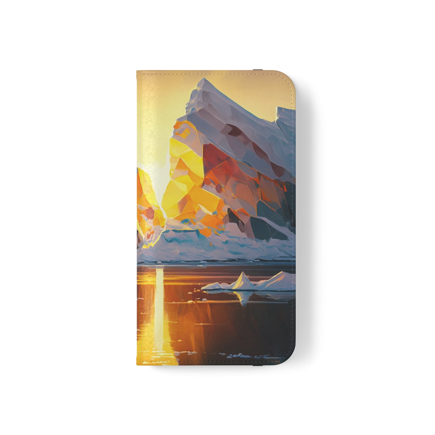 Arctic Landscape and Iceberg at Sunset Flip Phone Case - Capture the Serenity of Nature on Your Device