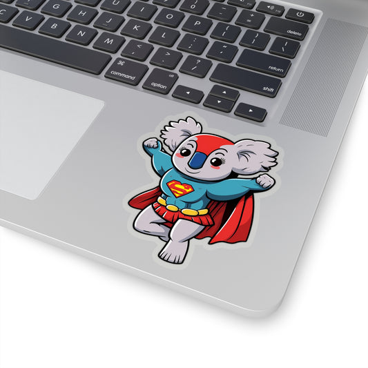 Adorable and Powerful Super Girl Koala Sticker - Defend the Innocent with this Cuddly Hero