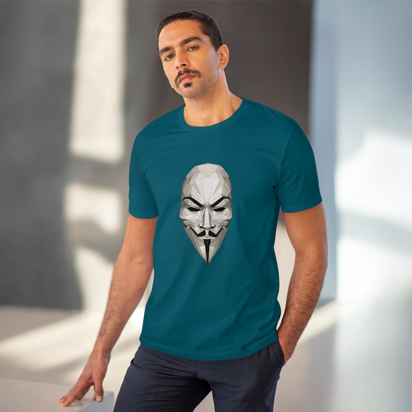 V Mask Polygonal T-Shirt - Embrace Anonymous Resistance