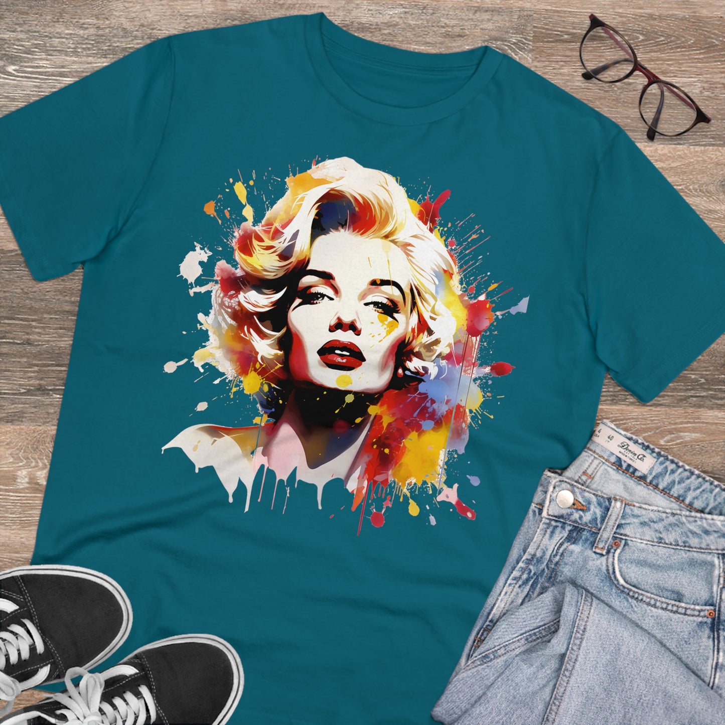 Marilyn Monroe Eco-Friendly T-shirt : Ethereal Watercolor