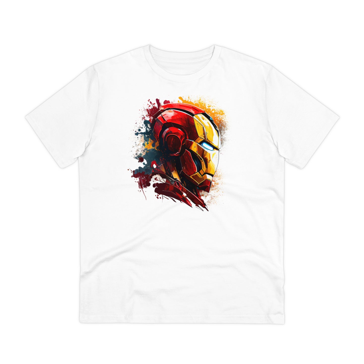 Iron Man in Watercolor Style Eco-Friendly Unisex T-Shirt - Add Some Unique and Sustainable Style to Your Wardrobe