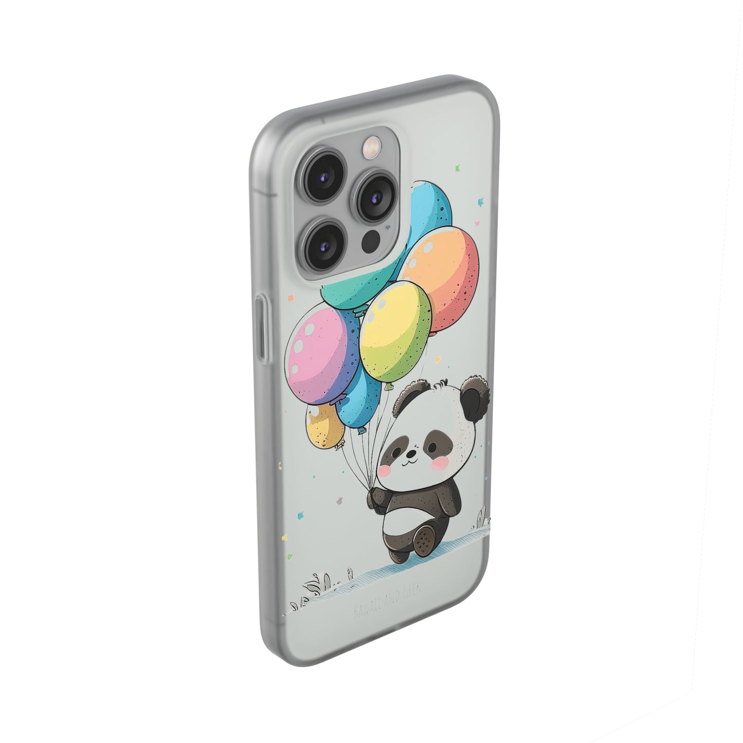 Cute Panda with Balloons flexi Smartphone Case - Add Some Adorable and Protective Style to Your Device