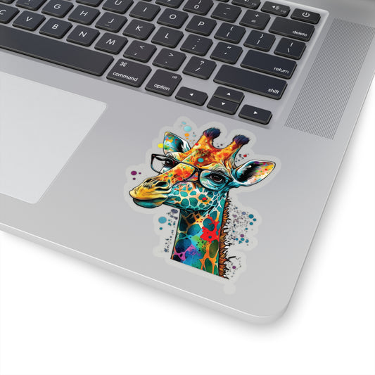 Giraffe Sticker - Add Some Pop-Art and Watercolor Style to Your Tech