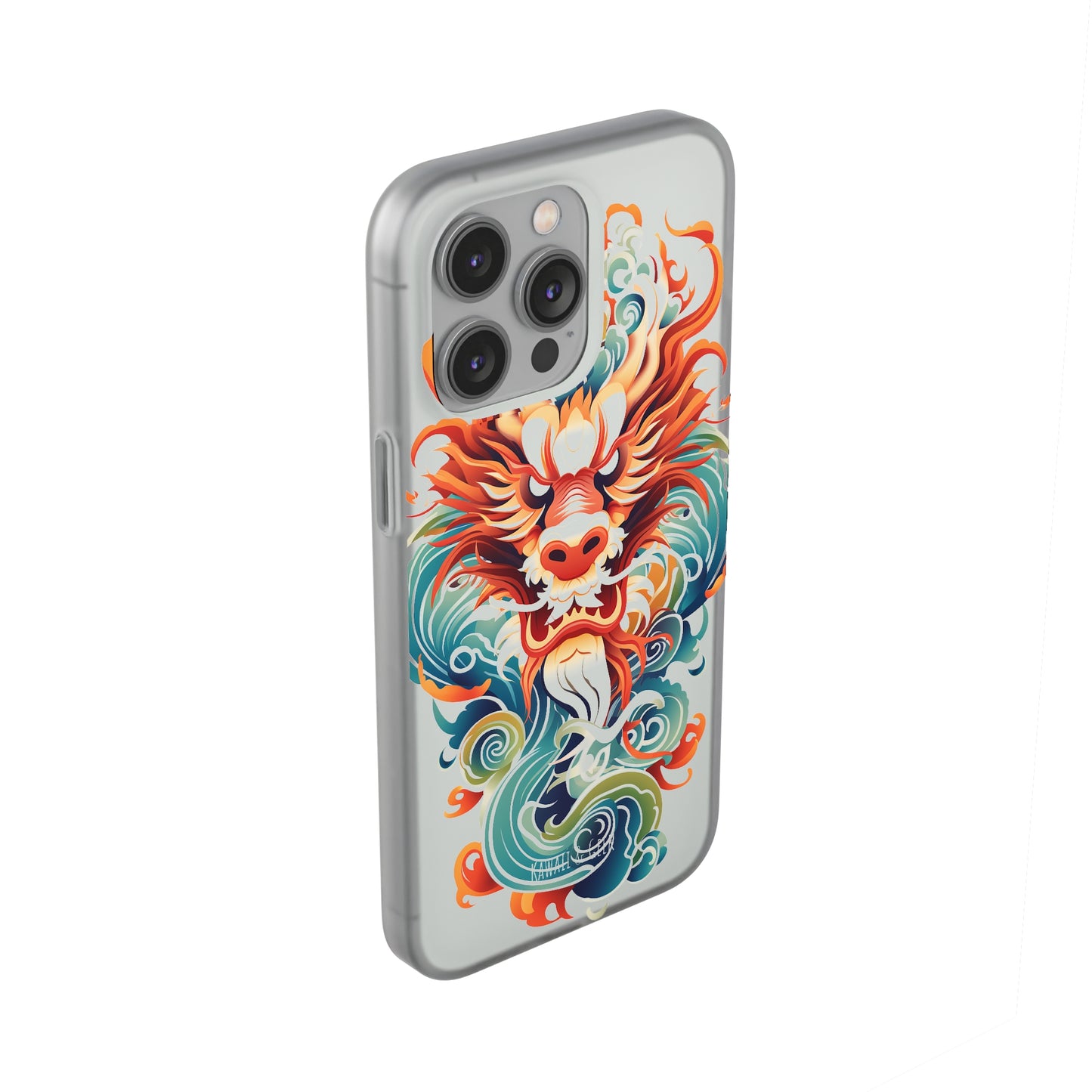 Chinese Ink Dragon Flexi Transparent Phone Case