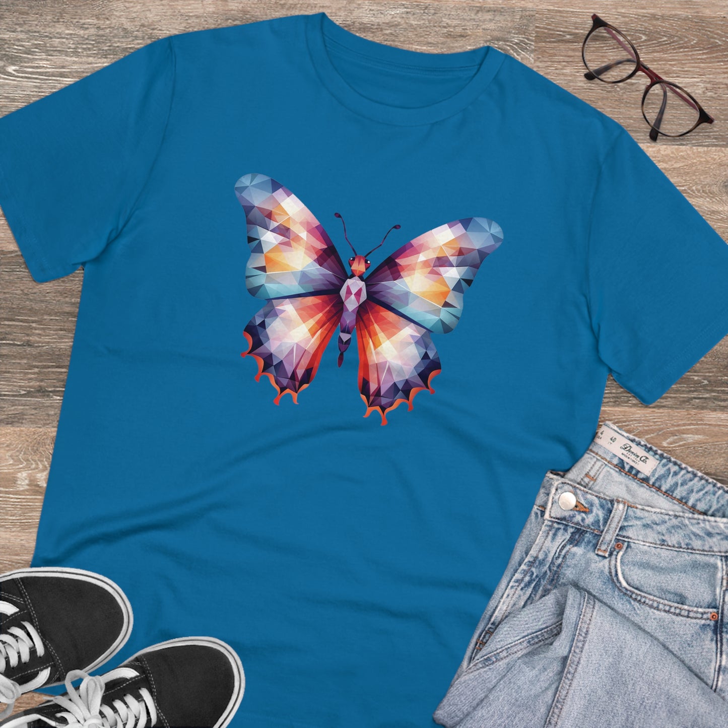 Butterfly Polygonal T-Shirt - Embrace Vibrant Transformation