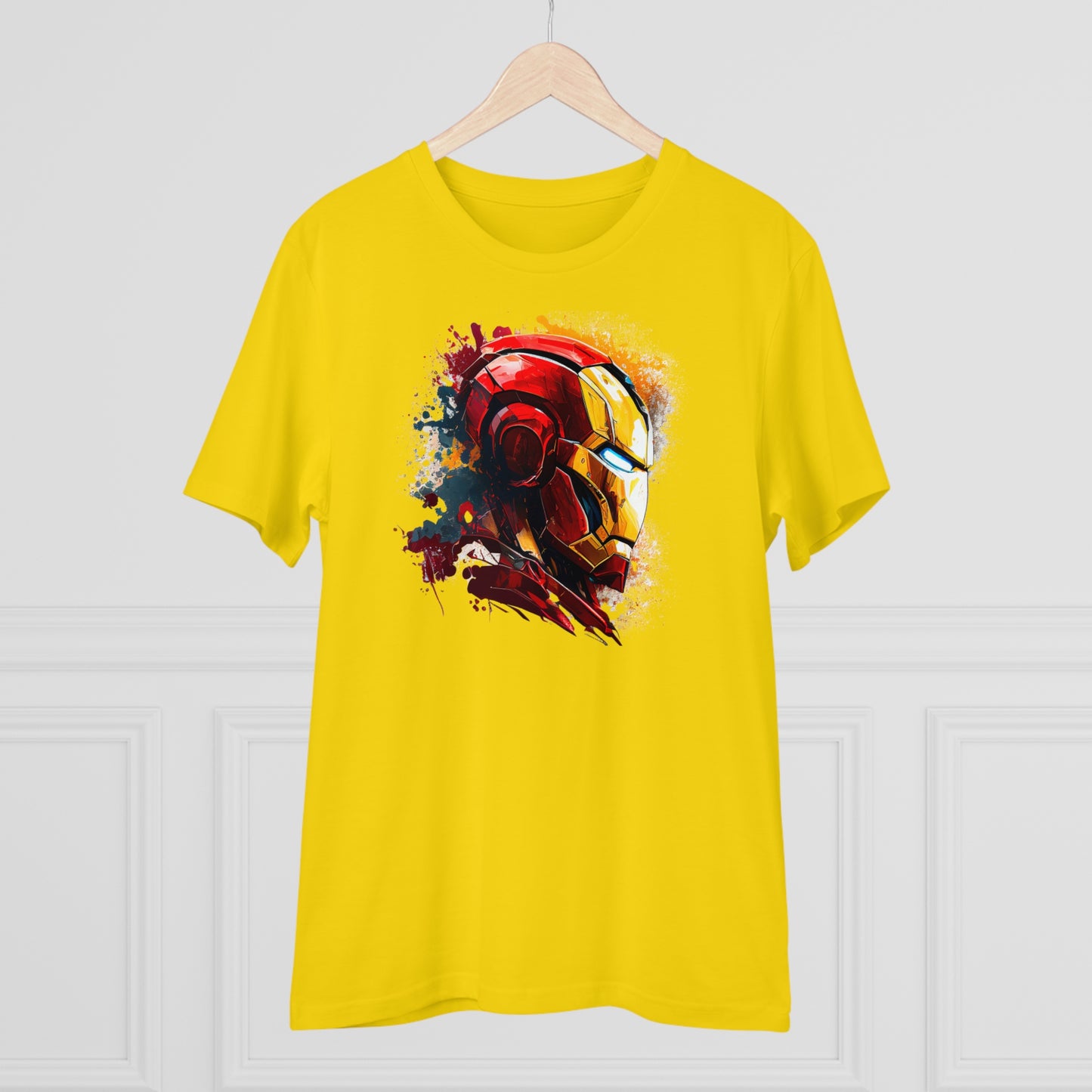 Iron Man in Watercolor Style Eco-Friendly Unisex T-Shirt - Add Some Unique and Sustainable Style to Your Wardrobe