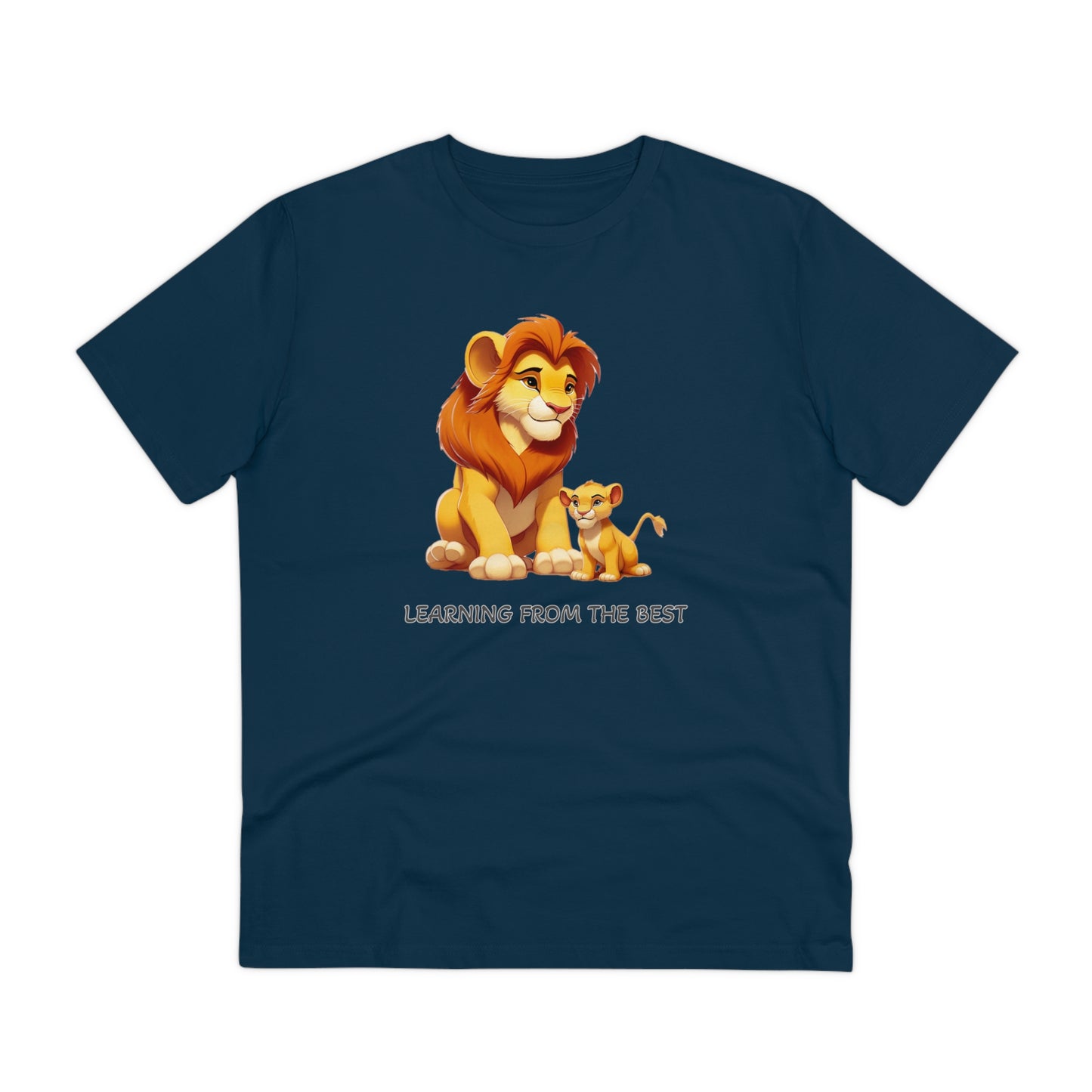 Learning from the Best - Father's Day T-Shirt - Celebrate the Bond with Mufasa and Simba in Eco-Friendly Style