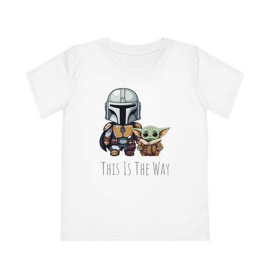 Mandalorian and baby yoda Kids Eco-Friendly T-Shirt - Embrace Galactic Adventures