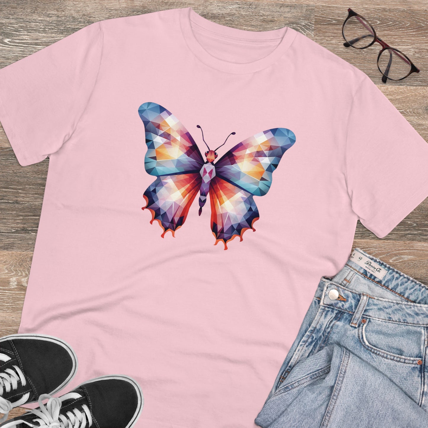 Butterfly Polygonal T-Shirt - Embrace Vibrant Transformation