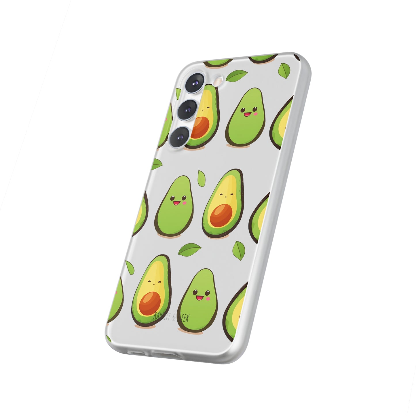 Cute Avocado Transparent Flexi Case: Perfect Blend of Style & Function