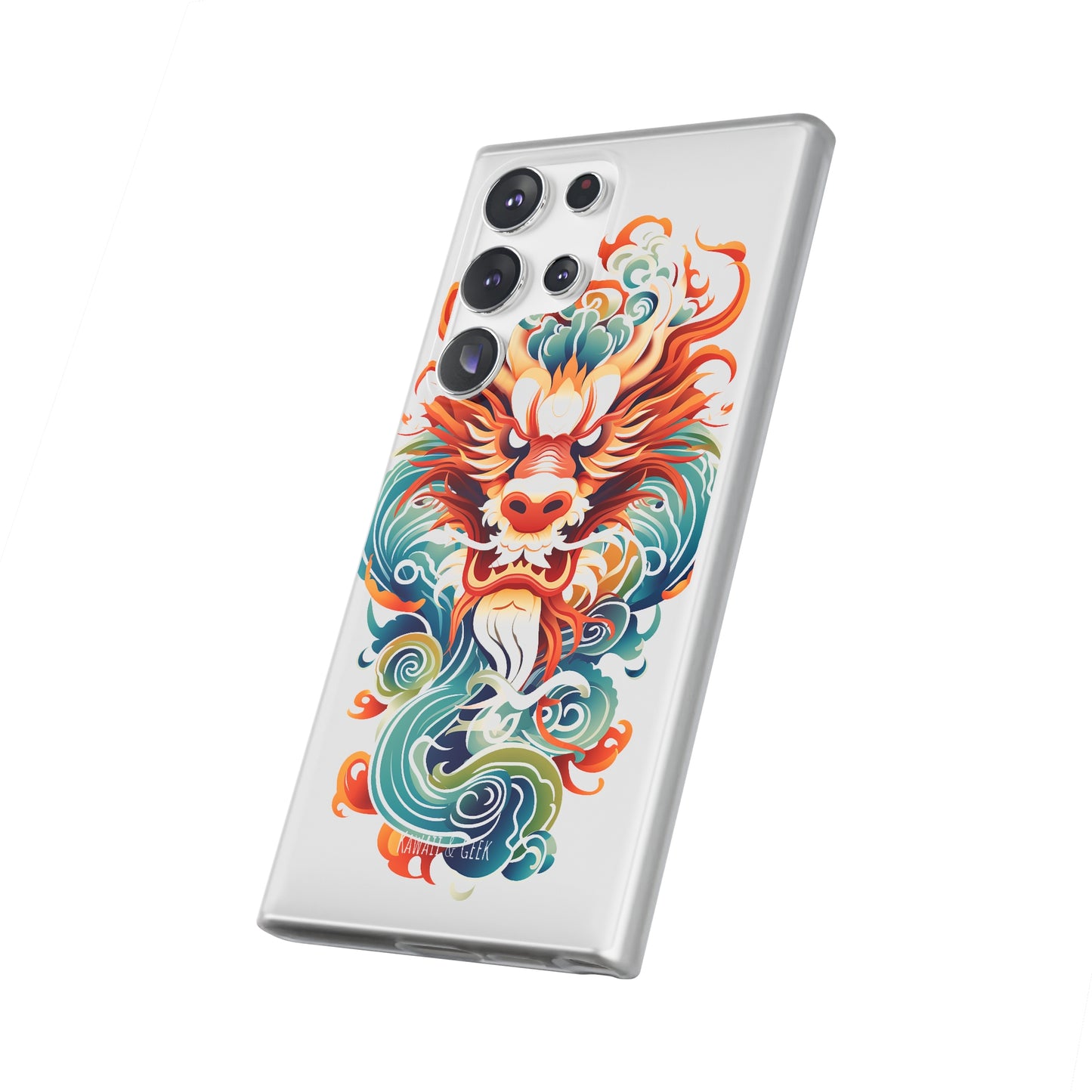 Chinese Ink Dragon Flexi Transparent Phone Case