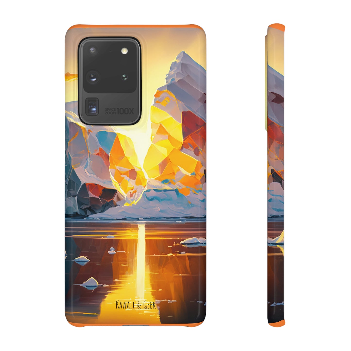 Arctic Landscape and Iceberg at Sunset Phone Case - Capture the Serenity of Nature on Your Device