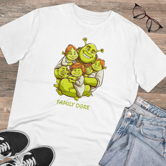 Family Ogre - Unisex Eco-Friendly T-Shirt - Celebrate Father's Day with Shrek and His Kids