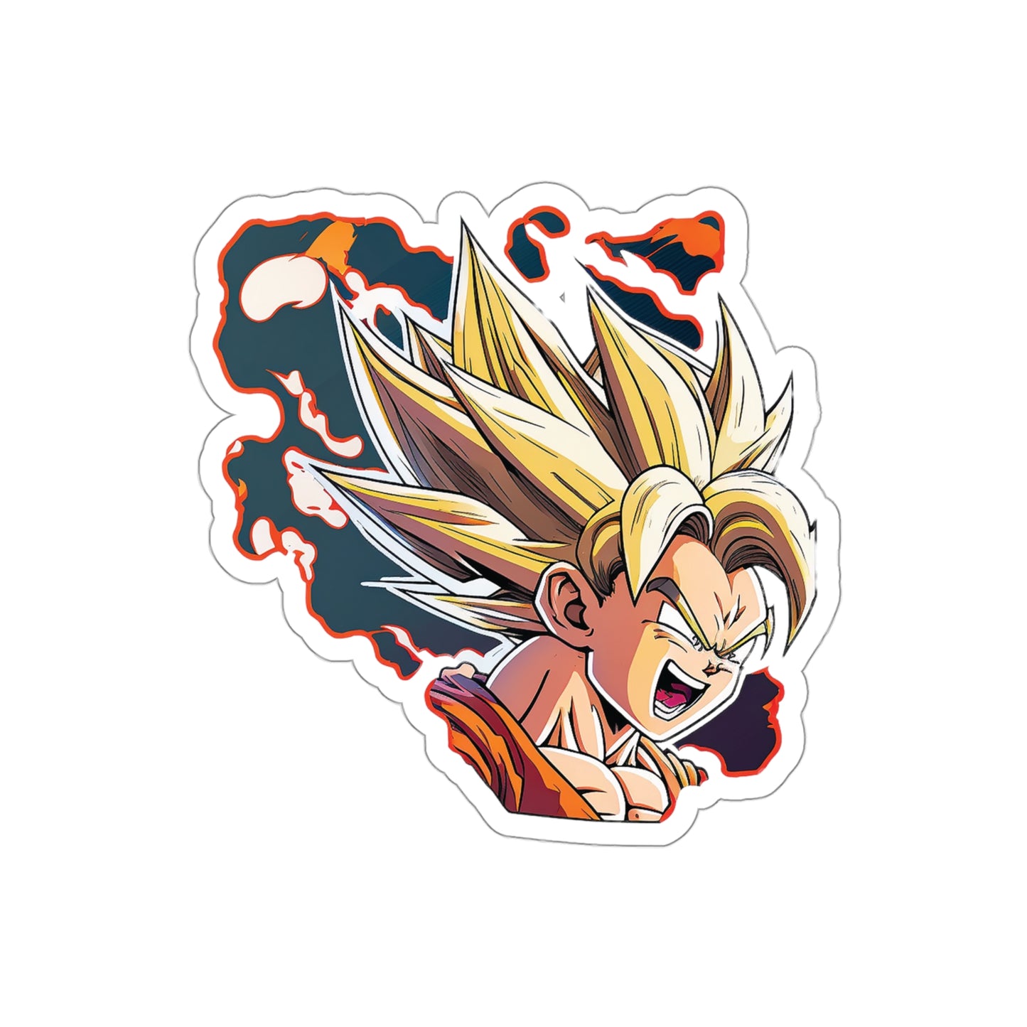 San Goku Sticker - Add Some Powerful and Intense Style to Your Tech - Dragon Ball